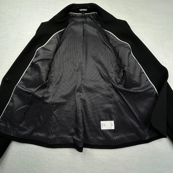 Express Editor Studio Womens Stretch Twill Fitted One Button Blazer size 0 - Picture 5 of 14